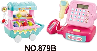 The green car ice cream cart to the cash register - OBL773711