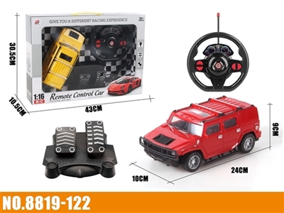 四通遥控  明窗 悍马  1:16 重力感应 +脚踏 - OBL773776