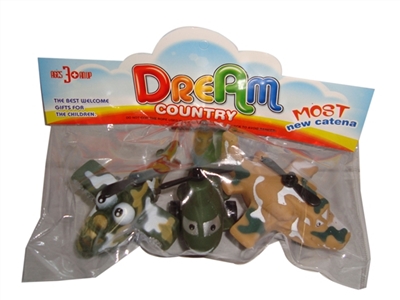 Military camouflage three conventional plane (soft rubber lining plastic aircraft wheel base and pul - OBL773917