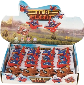 Paragraphs cars aircraft series 4 mixed (soft rubber lining plastic aircraft wheel base and pull-bac - OBL773920