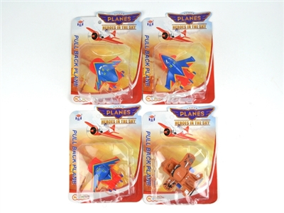 Paragraphs cars aircraft series 4 mixed (soft rubber lining plastic aircraft wheel base and pull-bac - OBL773921