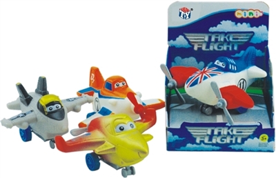 Paragraphs cars aircraft series 4 mixed (soft rubber lining plastic aircraft wheel base and pull-bac - OBL773927