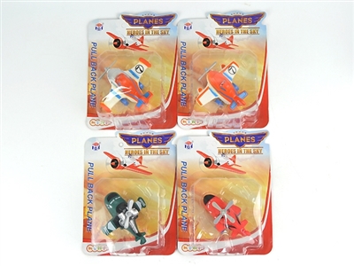 Paragraphs cars aircraft series 4 mixed (soft rubber lining plastic aircraft wheel base and pull-bac - OBL773936