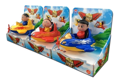 New spacecraft six conventional lining plastic (ABS material subject cartoon head pull-back motor) 1 - OBL773944