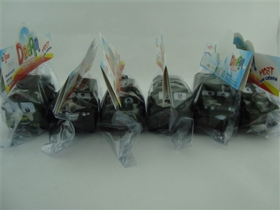 军事系列车6款混装（搪塑软胶+塑料车轮滑行功能）              1pcs/袋 - OBL773996