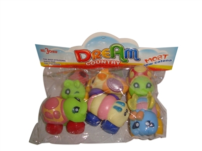 Cartoon insects series six conventional (soft rubber lining plastic slide wheel function) 6 PCS/bag - OBL774027