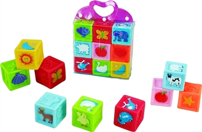 Nine new cartoon digital pattern blocks, orange (lining rubber soft rubber digital cartoon BB whistl - OBL774049