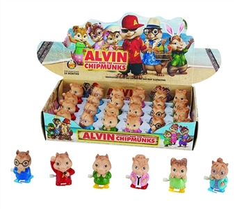 Alvin and the chipmunks six conventional (lining plastic soft rubber chain walking function) 24 PCS/ - OBL774061
