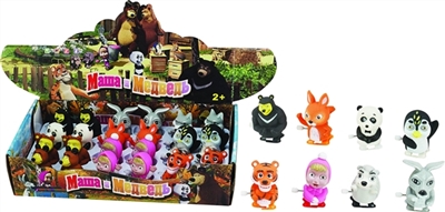 Martha and bear 12 mixed (lining plastic soft rubber chain walking function) 24 PCS/box - OBL774065