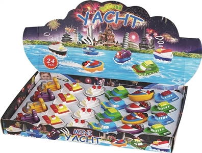 Water jet boat six conventional (lining plastic soft glue: water bath toys, put into the water again - OBL774067