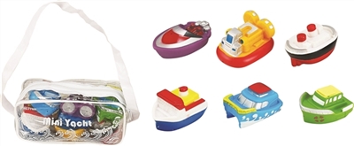 Water jet boat six conventional (lining plastic soft glue: water bath toys, put into the water again - OBL774068