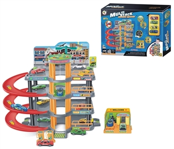 Parking lot 4 little alloy car taxi 37 PCS - OBL774181