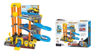 Two plastic slide car parking lot - OBL774228
