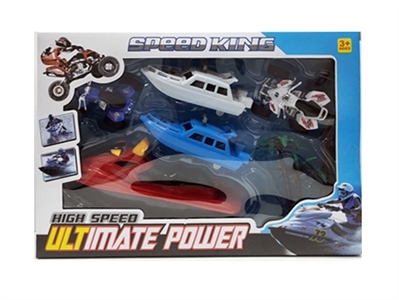 惯性摩托艇、游艇、沙滩摩托，椰树 - OBL774983