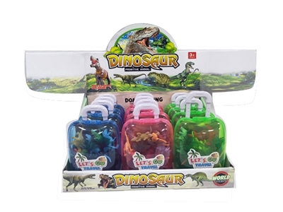 Dinosaur pull rod box set (3 color combination, 12 PCS) - OBL775067