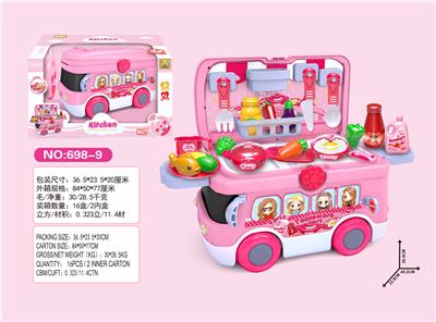 Remote control kitchen bus set with light music - OBL779310