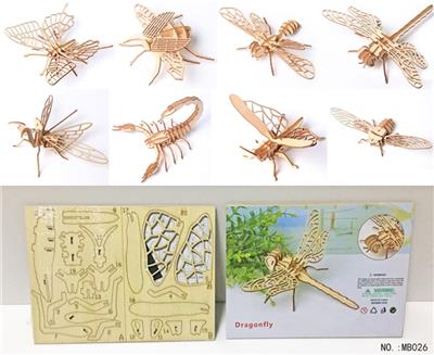Wooden 3 d assembling of insects - OBL805088