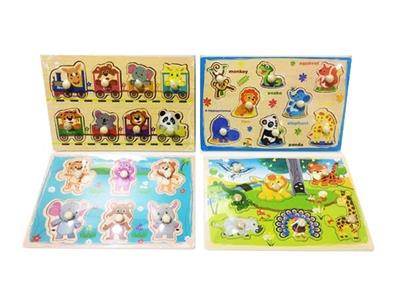 Wooden small forest animal finger board puzzles - OBL805090