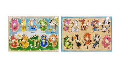 Wooden small cartoon digital finger board puzzle - OBL805094