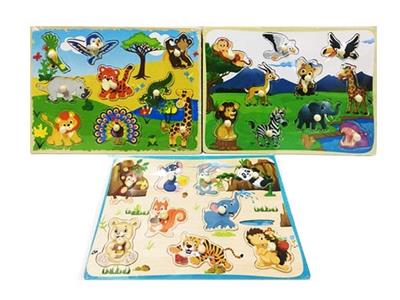 Large wooden forest animal finger board puzzles - OBL805100