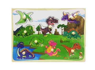 Wooden large dinosaurs finger board puzzles - OBL805101