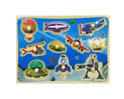 Large wooden hand grasp the universe space plate puzzles - OBL805103