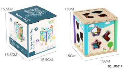 木制形状配对积木智力盒 - OBL805130