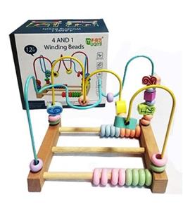 木制马卡龙数字绕珠 - OBL805169