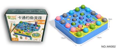 木制方形夹珠钓鱼游戏 - OBL805185