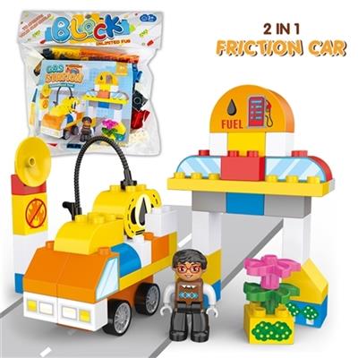 加油站（惯性车）兼容乐高式积木（49PCS） - OBL805196