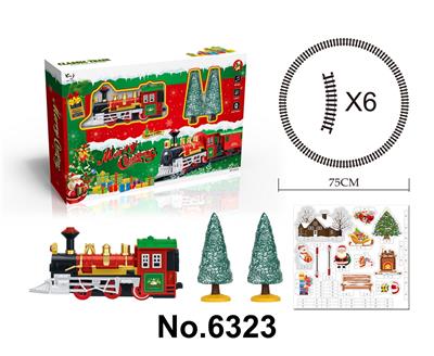 Lights, train sounds Christmas track trains - OBL805431