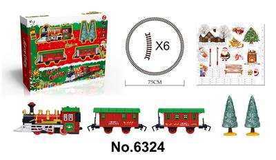 Lights, train sounds Christmas track trains - OBL805432