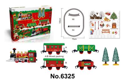 Lights, train sounds Christmas track trains - OBL805433
