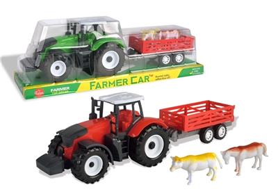 惯性围栏斗农夫车带动物黄牛+马二色混装 - OBL805568