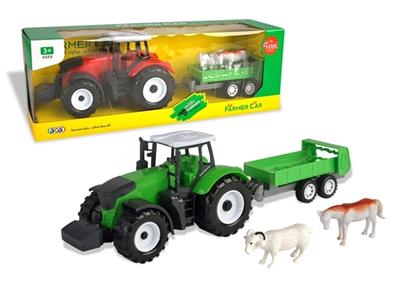 惯性粉切斗农夫车带动物山羊+马二色混装 - OBL805581