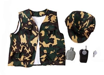 KN569 vest camouflage suit with a hat and music radio - OBL805816