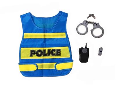 KN571 vest with police handcuffs and music radio - OBL805818