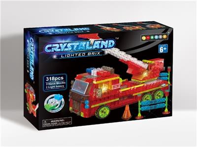 积木云梯车（316PCS+2PCS小发光件）包4*AG3电池 - OBL805940