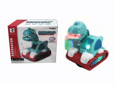 Electric universal light music spray dinosaur excavator - OBL806112