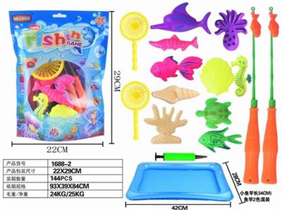 Color bag magnetic fishing inflatable pool for 16 PCS - OBL806127
