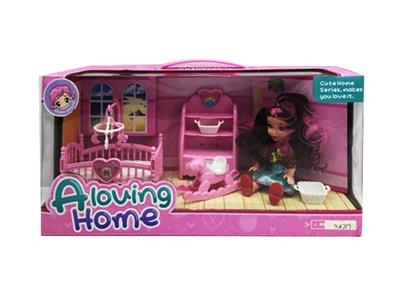 6 inch fashion doll with the crib - OBL807795