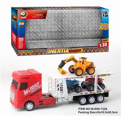 惯性车拖2只沙滩摩托+1只工程车 - OBL808179