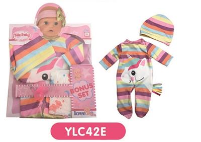 16 inch dolls clothes with urine trousers pacifier - OBL809061