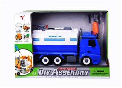 Reassemble blocks of inertia 1:12 DIY can sanitation car (with 4 key light can spray) - OBL809268