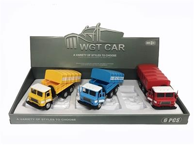 Open square head back to transport trucks (display box 6) yellow and blue mixed with the light music - OBL809334