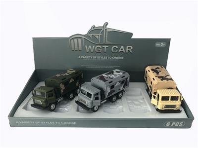 Open square head back to the card medical car (display box 6) army green/yellow/gray three colors mi - OBL809344