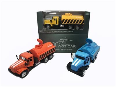 Kowtow to open the door back in oil tank truck yellow orange blue mixed with the light music (packet - OBL809347