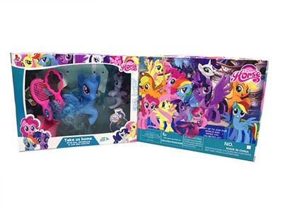 Evade glue super-sized mermaid horse and a little mermaid comb with big big mirror - OBL810807