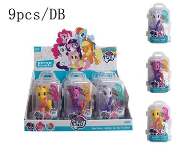 高档拉箱展示盒装小马宝莉 带梳子 3色混装 9pcs - OBL810832