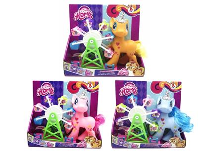 我的梦想搪胶灯光音乐钻石马宝莉带旋转摩天轮 - OBL810874